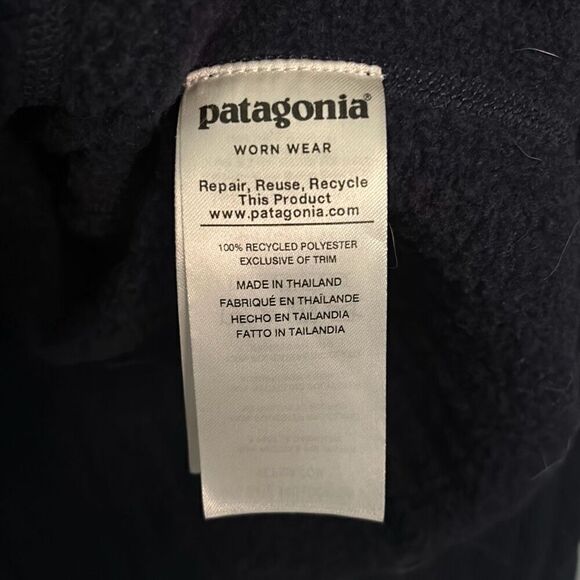 Men’s Patagonia xL Rib Knit Better Sweater Navy Quarter Zip Like New - Picture 6 of 6